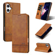 For iPhone 16 Plus AZNS Magnetic Calf Texture Flip Leather Phone Case(Light Brown) - iPhone 16 Plus Cases by AZNS | Online Shopping South Africa | PMC TechLife | Buy Now Pay Later Mobicred