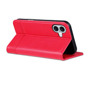 For iPhone 16 AZNS Magnetic Calf Texture Flip Leather Phone Case(Red)