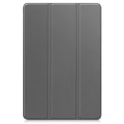 For Xiaomi Redmi Pad SE Custer Pure Color 3-Fold Holder Leather Tablet Case(Grey)