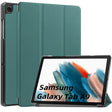 For Samsung Galaxy Tab A9 Custer Pure Color 3-Fold Holder Leather Tablet Case(Dark Green) - Others by PMC TechLife | Online Shopping South Africa | PMC TechLife | Buy Now Pay Later Mobicred