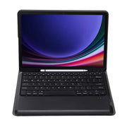 For Samsung Galaxy Tab S9+ A810B Pen Slot Detachable Bluetooth Keyboard Leather Tablet Case(Black)