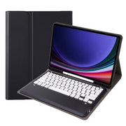 For Samsung Galaxy Tab S9+ A810B Pen Slot Detachable Bluetooth Keyboard Leather Tablet Case(Black+White)