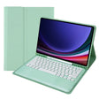 For Samsung Galaxy Tab S9+ A810B Pen Slot Detachable Bluetooth Keyboard Leather Tablet Case(Mint Green) - Samsung Keyboard by PMC TechLife | Online Shopping South Africa | PMC TechLife