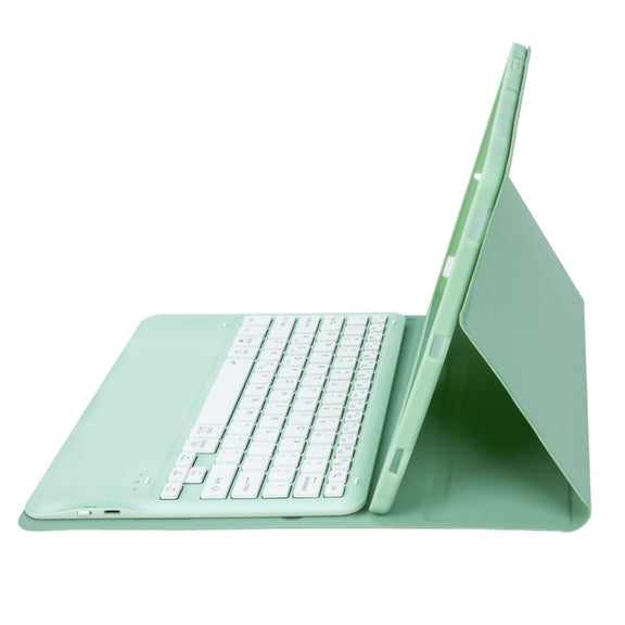 For Samsung Galaxy Tab S9+ A810B Pen Slot Detachable Bluetooth Keyboard Leather Tablet Case(Mint Green)