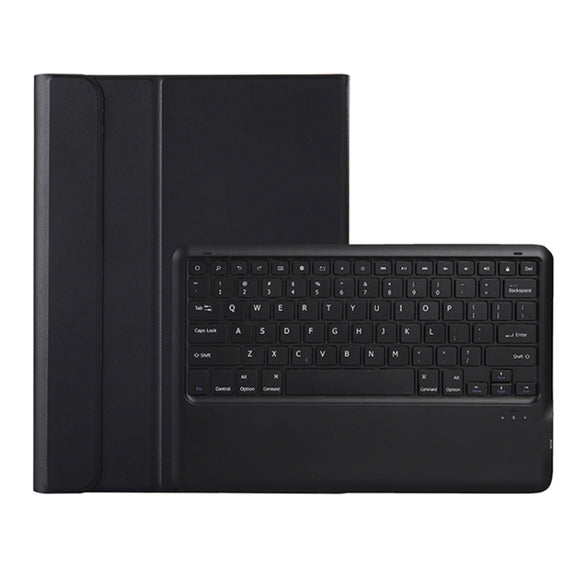 For Samsung Galaxy Tab S9 FE+ A810B Pen Slot Detachable Bluetooth Keyboard Leather Tablet Case(Black)