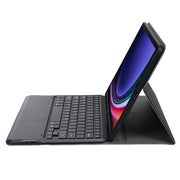 For Samsung Galaxy Tab S9 FE+ A810B Pen Slot Detachable Bluetooth Keyboard Leather Tablet Case(Black)