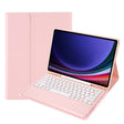 For Samsung Galaxy Tab S9 FE+ A810B Pen Slot Detachable Bluetooth Keyboard Leather Tablet Case(Pink) - Samsung Keyboard by PMC TechLife | Online Shopping South Africa | PMC TechLife
