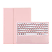 For Samsung Galaxy Tab S9 FE+ A810B Pen Slot Detachable Bluetooth Keyboard Leather Tablet Case(Pink)