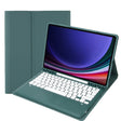 For Samsung Galaxy Tab S9 FE+ A810B Pen Slot Detachable Bluetooth Keyboard Leather Tablet Case(Dark Green) - Samsung Keyboard by PMC TechLife | Online Shopping South Africa | PMC TechLife