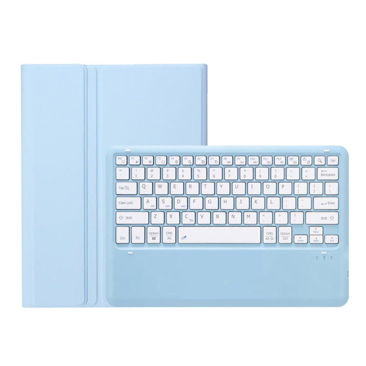 For Samsung Galaxy Tab S9 FE+ A810B Pen Slot Detachable Bluetooth Keyboard Leather Tablet Case(Sky Blue)