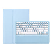 For Samsung Galaxy Tab S9 FE+ A810B Pen Slot Detachable Bluetooth Keyboard Leather Tablet Case(Sky Blue)