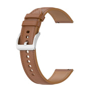 For Samsung Galaxy Watch 6 / 6 Classic Leather Replacement Watch Band(Light Brown)