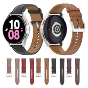 For Samsung Galaxy Watch 6 / 6 Classic Leather Replacement Watch Band(Red)