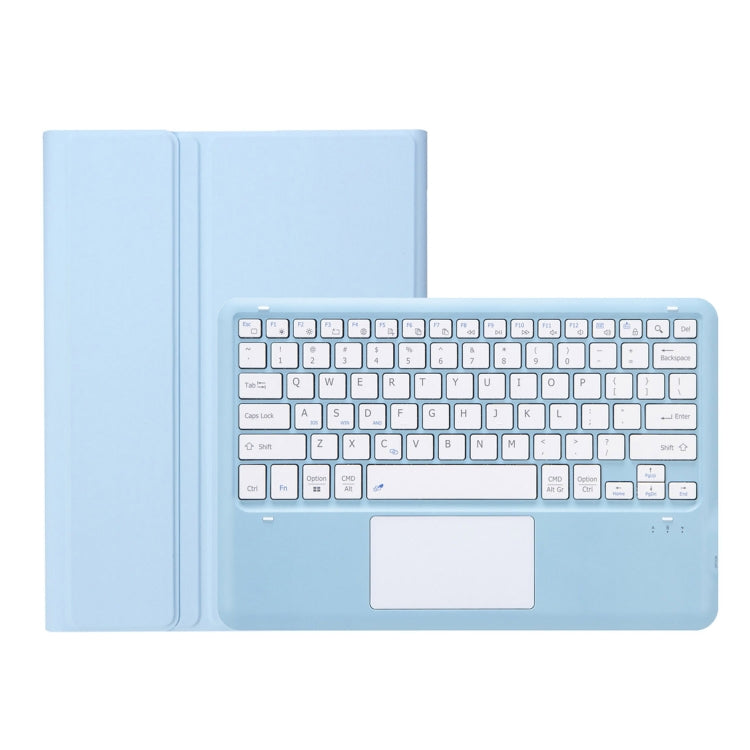 For Samsung Galaxy Tab S9+ A810B-A Touch Pad Detachable Bluetooth Keyboard Leather Tablet Case(Sky Blue)