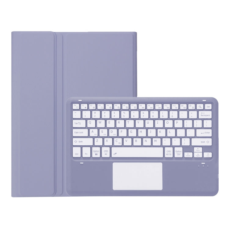 For Samsung Galaxy Tab S9+ A810B-A Touch Pad Detachable Bluetooth Keyboard Leather Tablet Case(Purple)
