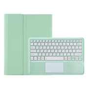 For Samsung Galaxy Tab S9 FE+ A810B-A Touch Pad Detachable Bluetooth Keyboard Leather Tablet Case(Mint Green)