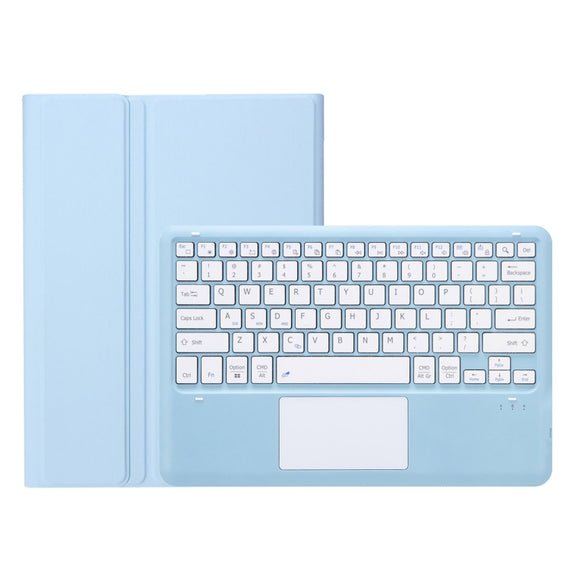 For Samsung Galaxy Tab S10+ 12.4 A810B-A Touch Pad Detachable Bluetooth Keyboard Leather Tablet Case(Sky Blue)