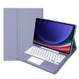 For Samsung Galaxy Tab S9 FE+ A810B-A Touch Pad Detachable Bluetooth Keyboard Leather Tablet Case(Purple) - Samsung Keyboard by PMC TechLife | Online Shopping South Africa | PMC TechLife