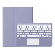 For Samsung Galaxy Tab S9 FE+ A810B-A Touch Pad Detachable Bluetooth Keyboard Leather Tablet Case(Purple)
