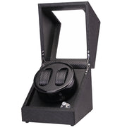 5 Gear Mechanical Automatic Watch Box Electric Motor Watch Shaker, US Plug, Style:Ostrich Pattern(Black)