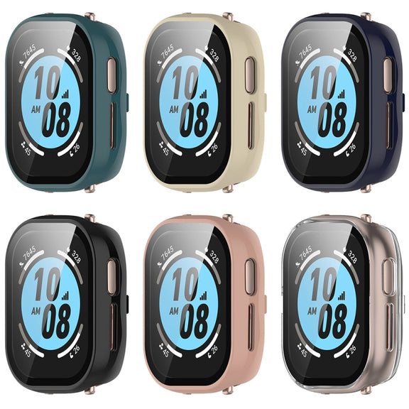 For Honor Watch 4 PC + 9H Tempered Glass Integrated Watch Case(Pine Green)