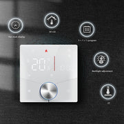 BHT-009GCLW Boiler Heating WiFi Smart Home LED Thermostat(Black)