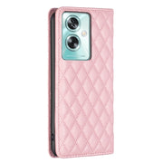 For OPPO A79 5G Diamond Lattice Magnetic Leather Flip Phone Case(Pink)