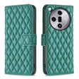 For OPPO Find X7 Diamond Lattice Wallet Leather Flip Phone Case(Green) - Find X7 Cases by PMC TechLife | Online Shopping South Africa | PMC TechLife | Buy Now Pay Later Mobicred