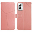 For Motorola Moto G Power 5G 2024 HT01 Y-shaped Pattern Flip Leather Phone Case(Pink) - Motorola Cases by PMC Jewellery | Online Shopping South Africa | PMC Jewellery | Buy Now Pay Later Mobicred