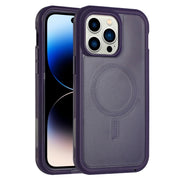 For iPhone 15 Pro Defender Series XT MagSafe Magnetic PC + TPU Shockproof Phone Case(Dark Purple)