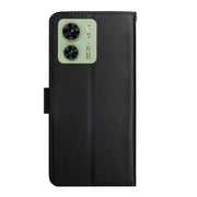 For Motorola Edge 40 Genuine Leather Fingerprint-proof Horizontal Flip Phone Case(Black)