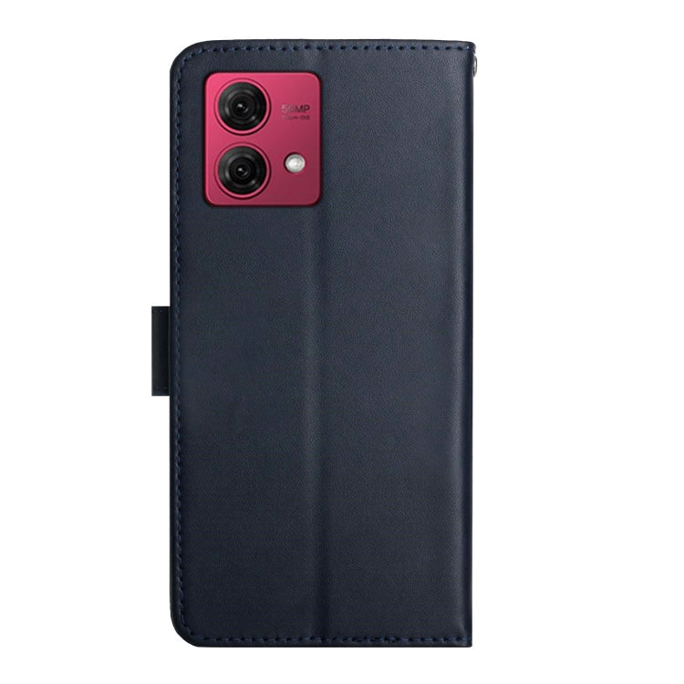 For Motorola Edge 40 Neo Genuine Leather Fingerprint-proof Horizontal Flip Phone Case(Blue)