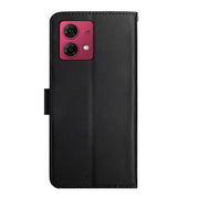 For Motorola Edge 40 Neo Genuine Leather Fingerprint-proof Horizontal Flip Phone Case(Black)