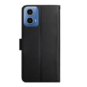 For Motorola Moto G Stylus 5G 2024 Genuine Leather Fingerprint-proof Horizontal Flip Phone Case(Black)
