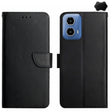 For Motorola Moto G85 5G Genuine Leather Fingerprint-proof Horizontal Flip Phone Case(Black) - Motorola Cases by PMC TechLife | Online Shopping South Africa | PMC TechLife | Buy Now Pay Later Mobicred