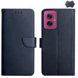 For Motorola Moto G55 5G Genuine Leather Fingerprint-proof Horizontal Flip Phone Case(Blue) - Motorola Cases by PMC TechLife | Online Shopping South Africa | PMC TechLife | Buy Now Pay Later Mobicred