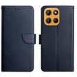 For Motorola Moto G Stylus 5G 2025 Genuine Leather Fingerprint-proof Horizontal Flip Phone Case(Blue) - Motorola Cases by PMC TechLife | Online Shopping South Africa | PMC TechLife | Buy Now Pay Later Mobicred