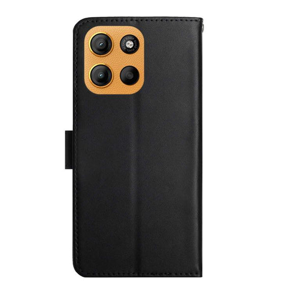 For Motorola Moto G Stylus 5G 2025 Genuine Leather Fingerprint-proof Horizontal Flip Phone Case(Black)