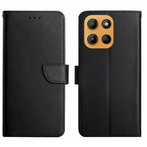 For Motorola Moto G Stylus 5G 2025 Genuine Leather Fingerprint-proof Horizontal Flip Phone Case(Black)