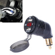 German EU Plug Special Motorcycle Elbow Charger Dual USB Voltmeter 4.2A Charger, Shell Color:Black(Red Light) - Battery Charger by PMC TechLife | Online Shopping South Africa | PMC TechLife | Buy Now Pay Later Mobicred