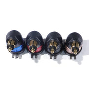 German EU Plug Special Motorcycle Elbow Charger Dual USB Voltmeter 4.2A Charger, Shell Color:Gold(Green Light)