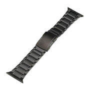 For Apple Watch SE 44mm Five Beads Turtle Buckle Titanium Steel Watch Band(Grey)