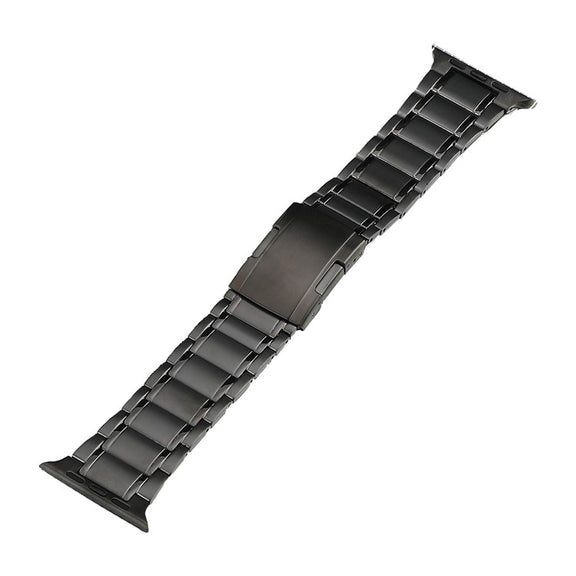 For Apple Watch 42mm Five Beads Turtle Buckle Titanium Steel Watch Band(Grey)
