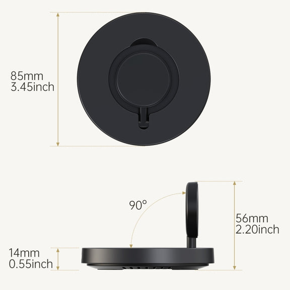 For Samsung Watch V17S Foldable Magnetic Wireless Charger(Black)