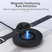 For Samsung Watch V17S Foldable Magnetic Wireless Charger(Black)