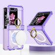For Samsung Galaxy Z Flip6 GKK MagSafe Airbag Hinge Shockproof Phone Case with Ring Holder(Purple) - Galaxy Z Flip6 5G Cases by GKK | Online Shopping South Africa | PMC Jewellery | Buy Now Pay Later Mobicred