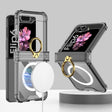 For Samsung Galaxy Z Flip6 GKK MagSafe Airbag Hinge Shockproof Phone Case with Ring Holder(Black) - Galaxy Z Flip6 5G Cases by GKK | Online Shopping South Africa | PMC Jewellery | Buy Now Pay Later Mobicred