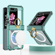 For Samsung Galaxy Z Flip6 GKK MagSafe Airbag Hinge Shockproof Phone Case with Ring Holder(Green) - Galaxy Z Flip6 5G Cases by GKK | Online Shopping South Africa | PMC Jewellery | Buy Now Pay Later Mobicred
