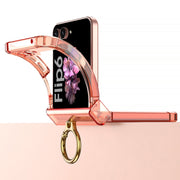 For Samsung Galaxy Z Flip6 GKK MagSafe Airbag Hinge Shockproof Phone Case with Ring Holder(Blue)