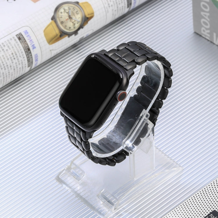 For Apple Watch 38mm Five Beads Titanium Steel Watch Band(Black)